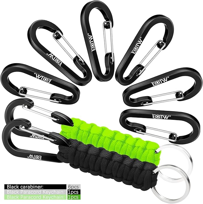 EOTW Paracord Keychain for Men Women Paracord Carabiner Backpack Keychain with Aluminum Clip for Camping Hiking Outdoor Gear