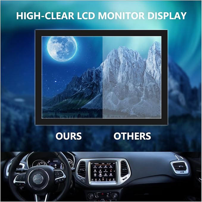 New Replacement 7" LCD Display Fit for Jeep Compass 2017-2020 TDO-WXGA0700K00033-V2 TDO-WXGA0700K00057-V1 LMB-K00057BL (7 Jeep LCD)