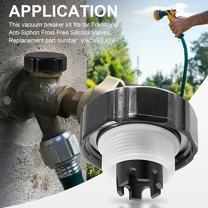 Replaces for VACVBKX1B Vacuum Breaker Replacement Kit for Traditional Anti-Siphon Frost-Free Sillcock Valves (2 Pack)
