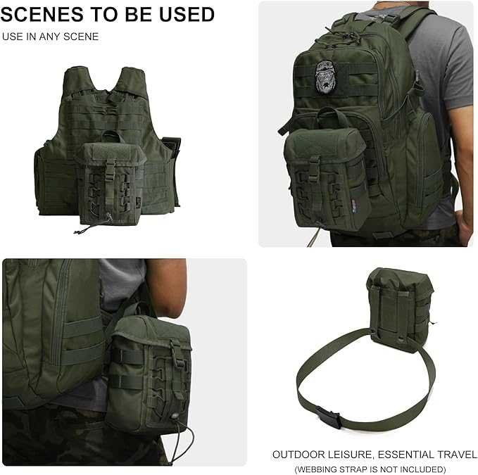Mardingtop Molle Admin Pouch,EDC Pouch, Tactical Drawstring Pouch,Utility Pouch