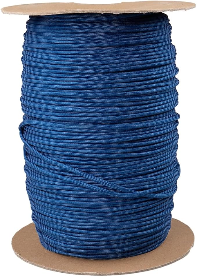 Paracord Planet Solid Color 550lb Paracord – 7 Strand Type III Nylon Cord for Indoor and Outdoor Tasks – Prussian Blue (10 ft)