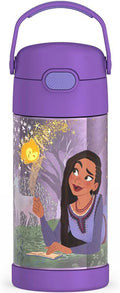 THERMOS FUNTAINER Water Bottle with Straw - 12 Ounce - Kids Stainless Steel Vacuum Insulated Water Bottle with Lid, Wish
