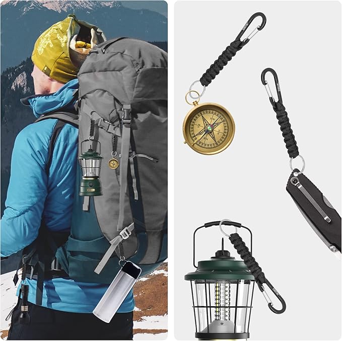 EOTW Paracord Keychain for Men Women Paracord Carabiner Backpack Keychain with Aluminum Clip for Camping Hiking Outdoor Gear