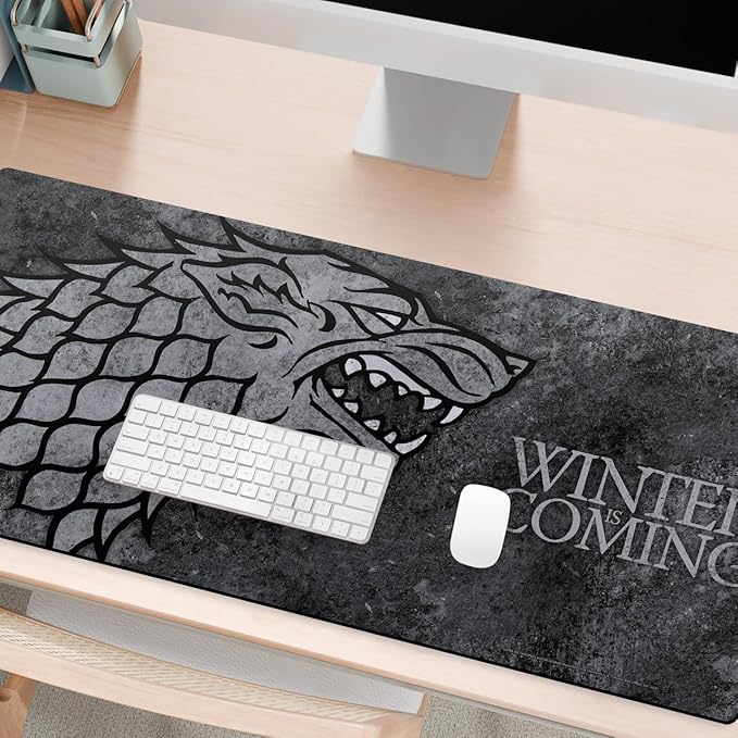 Head Case Designs Officially Licensed HBO Game of Thrones House Stark Graphic Art 37.4 x 15.75 x 0.16 inches (900 x 400 mm) - XL Gaming Office Desk PC Keyboard Mouse Mat Pad