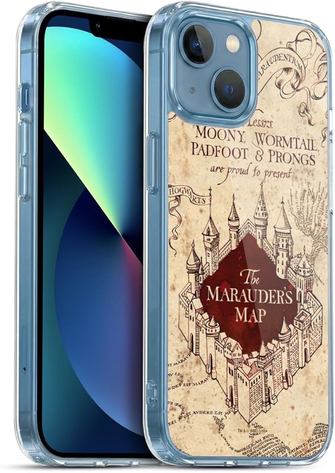 Head Case Designs Officially Licensed Harry Potter The Marauder's Map Prisoner of Azkaban II Soft Gel Case Compatible with Apple iPhone 13 Mini