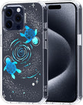 MOSNOVO Case for iPhone 15 Pro Max, [Buffertech 6.6ft Military-Grade Drop Protection] [Anti Peel Off Tech] Clear TPU Bumper Phone Case Cover Design - Space Turtle