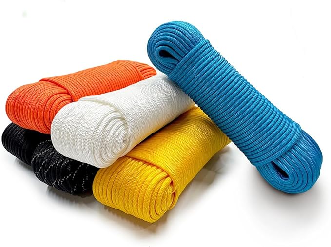 High Tensile Paracord Type III Parachute Cord Reflective Paracord Rope Tactical Paracord for Camping, Survival, Gear Repair & DIY (White, 98 Ft)