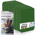 Cahomo 7.9x3.9 inch 12 PCS Nylon Repair Patch Nylon Repair Tape Self Adhesive Fabric Tapes Outdoor Camping Gear Fabric kit for Tent, Umbrella, Down Jackets, Sleeping Bag, Knapsack（Grass Green）