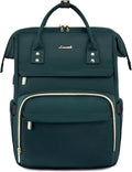 LOVEVOOK 17 inch Laptop Backpack Women, Large Travel Computer Back Pack with USB Charging Port, Anti Theft Backpack for Women Teacher Nurse Work, College Business, Dark Green