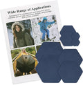 J.CARP 8PCS Nylon Repair Patches, Self Adhesive & Waterproof Patches, Nylon Repair Patches for Down Jacket, Clothing, Holes, Tents, Sleeping Bags, Umbrella, Etc(Blue)