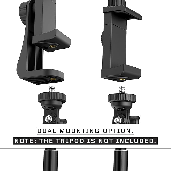 Universal Phone Tripod Mount Adapter with Ｗireless Camera Remote , Cell Phone Holder with Adjustable Clamp for Selfie Stick Monopod Compatible with iPhone, Samsung and so on , Wrist Strap Included