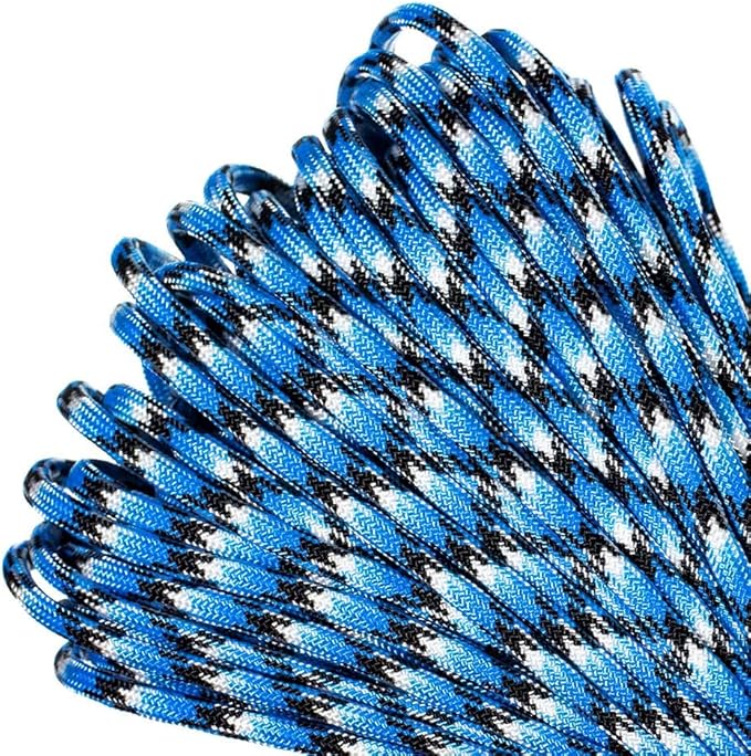 Paracord Planet 550lb Commercial Grade Paracord – 7 Strand Type III Nylon Parachute Cord Hanks for Hiking, Camping, and Fishing – 30+ Colors and Lengths of 50' and 100'