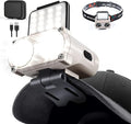 Hopedone LED Hard Hat Light, 800Lumens Rechargeable Dimmable Clip on Cap Lights, 180°Adjustable Hat Flashlight Headlamp Waterproof for Running, Camping, Hunting, Cycling, Emergency