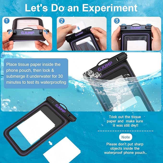 Waterproof Phone Pouch Floating 2 Pack, IP68 Dry Bag Compatible with iPhone 17 16 15 14 Pro Max, Underwater Phone Case for Snorkeling Beach Swimming Cruise Travel Essentials