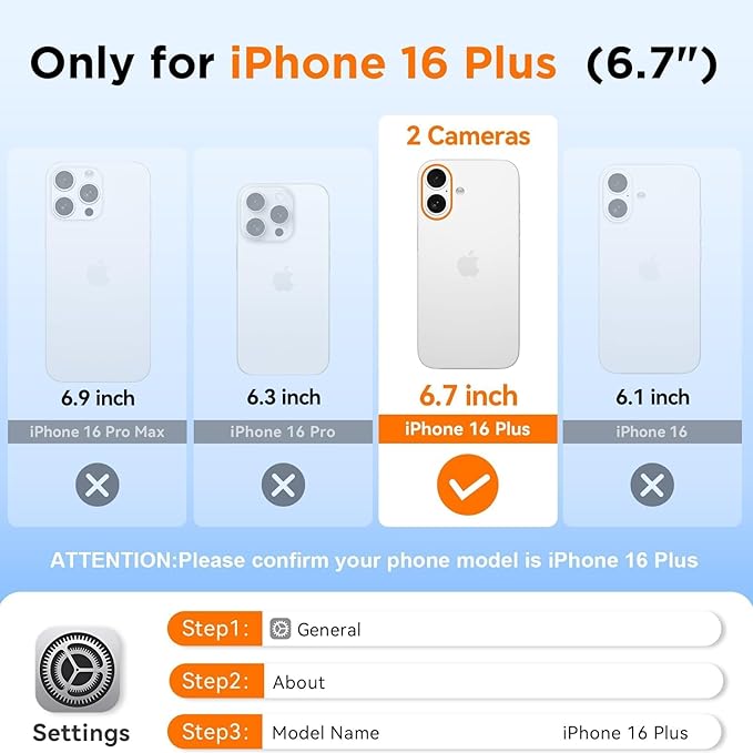 WIFORT for iPhone 16 Plus Waterproof Case, [IP68 Underwater] [Blue Light Filter Lens] [15FT Military Shockproof], Fit for Magsafe Full Body Magnetic Frosted Phone Case with Lanyard, 6.7" Black