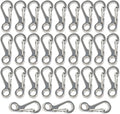 Mini Carabiner Clips with Metal Spring Wiregate Hook and Little Eye Hole for Keychain Backpack Clasps