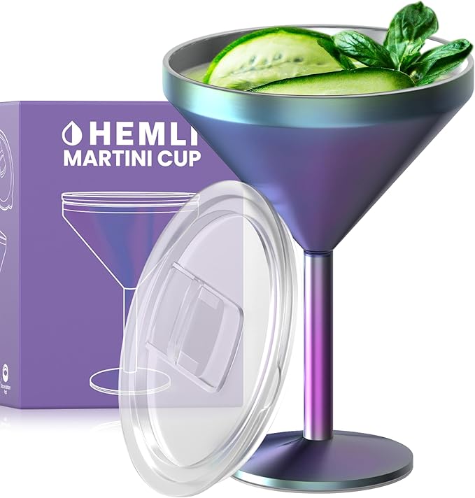 Martini Glass, Stainless Steel Insulated Martini Tumbler, Cocktail Cup