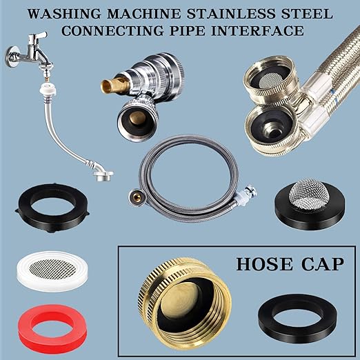 ZDBB 165 PCS Plumbing Hose Rubber Washers Assortment Set with Screen Filter and Silicone Washer Kit,for Shower Head Gasket Garden Hose Washing Machine Inlet Supply Lines Faucet Gaskets Replacement