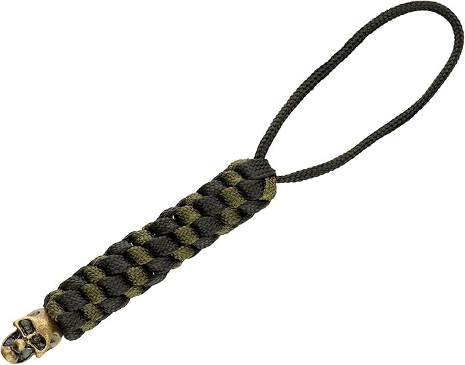 M-Tac Skull Knife Lanyard with Bead – Paracord Lanyard for Knives & EDC – Tactical Knife Fob Pull Cord – Durable Paracord
