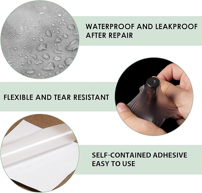 50 Pack Exercise Ball Repair Kit, 3" x 87" Inflatable Patch Waterproof TPU Pool Heavy Duty Clear Adhesive Repair Tape for Airbed Mattress Tent Bounce House Exercise Ball Kayak Swimming Pool Float