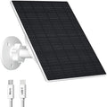 Zivif 10W Solar Panel for Security Camera, 10400mAh Built-in Battery, 5V Outdoor Solar Charger with USB-C & Micro-USB Port, IP66 Waterproof, 360° Adjustable Mount