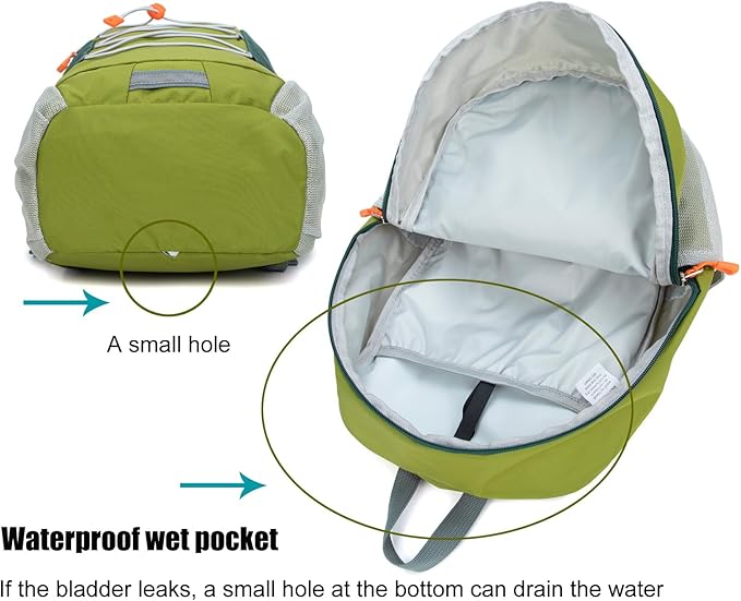 IVYGREEN Little Kids Hiking Backpack for Boys or Girls, Small Daypack for Camping or Travel (Armygreen, Medium)