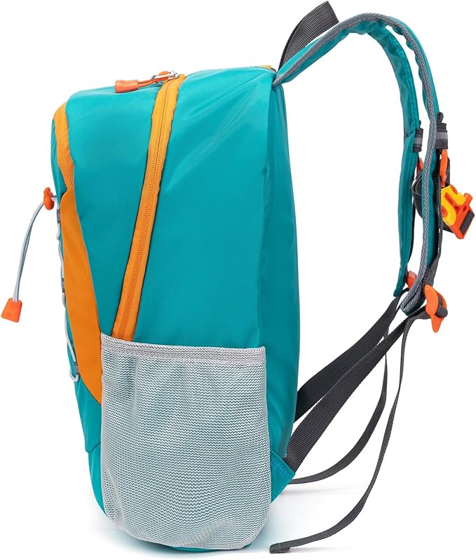 IVYGREEN Little Kids Hiking Backpack for Boys or Girls, Small Daypack for Camping or Travel (Teal blue, Small)