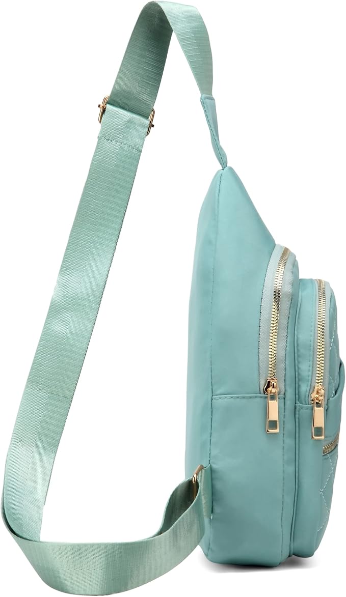 AOSTIHOT Crossbody Small Sling Backpack Sling Bag for Women, Chest Bag Daypack Crossbody for Travel Sport Running Hiking Green
