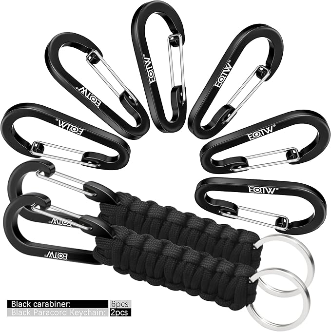 EOTW Paracord Keychain for Men Women Paracord Carabiner Backpack Keychain with Aluminum Clip for Camping Hiking Outdoor Gear