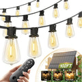 addlon 102(96+6) FT Solar String Lights Waterproof,Patio Light Solar Powered with Remote & USB Port 3 Modes, 48+4 LED Shatterproof Bulbs Outdoor Lighting for Camping Porch Backyard Garden