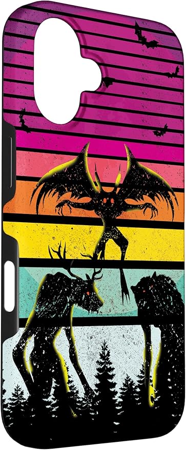Cryptkin Cute Mothman Cryptid Map Case for iPhone 16