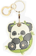 Leather Keychain Holder Case Compatible with AirTag,Cute air tag Cover with Keychain Ring,GPS Tracker Case for Keys