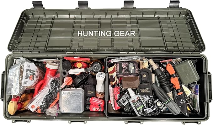 MTM MGC - The Mule Mobile Gear Crate, Storage for Hunting Gear, Shooting Supplies, Outdoor Gear, Camping Accessories, Water-Resistant, Stackable, Holds 75lbs of Gear, USA Made, Army Green