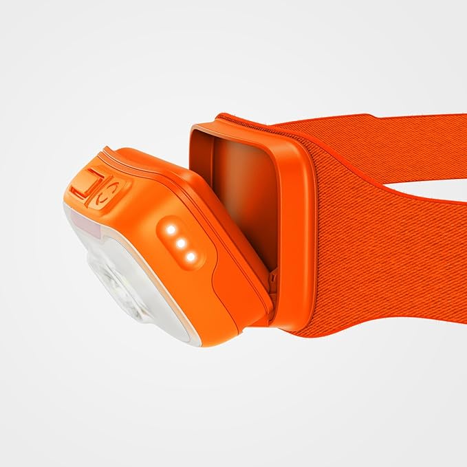 BioLite Range 500 Waterproof, Fast-Charging Rechargeable Headlamp, Spark Red, 500 Lumens, USB-C Charging, 100m Beam, 200 Hour runtime