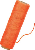 KINGLAKE Orange Mason Line, Nylon Twine, #18 Braided Durable Nylon Twine for Garden, Masonry, 300 Feet Fluorescent Orange Construction String, DIY Crafts Decor