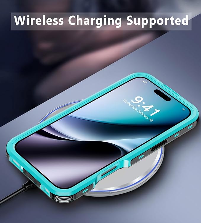for iPhone 16 Pro Max Case Waterproof | Shockproof Dust Proof Phone Case Cover with Screen Protector for iPhone 16 Promax - Blue