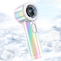 Portable Handheld Turbo Fan, Up to 12 Working Hours, 15000RPM High Speed, Personal Pocket Fan with 100 Speed, Rainbow Battery Rechargeable, Summer Essentials for Women Beach Travel Outdoor