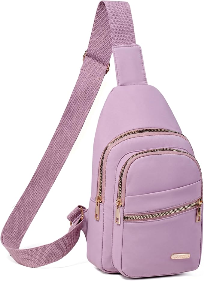 Banelu Crossbody Sling Backpack Sling Bag for Women, Small Chest Bag Daypack Fanny Pack Cross Body Bag for Hiking Traveling Outdoors