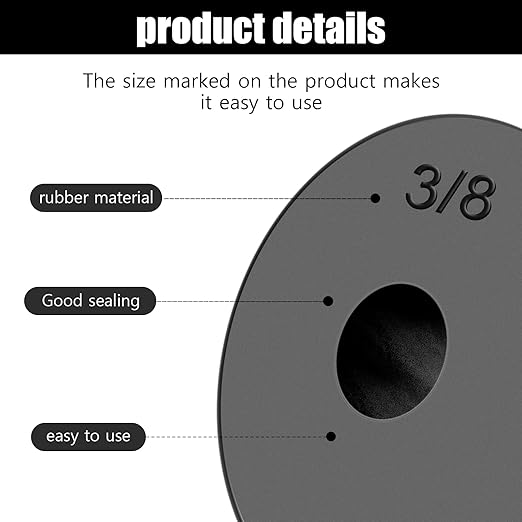58 Pack Faucet Washer Assortment Kit - Flat and Beveled Rubber Faucet Washers for Repairing Leaks