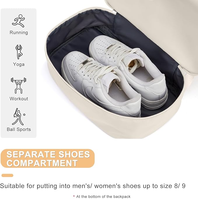 coofay Gym Backpack For Women Waterproof Sports Backpack With Shoe Compartment Lightweight Travel Backpacks Small Gym Bag Dance Volleyball Backpacks