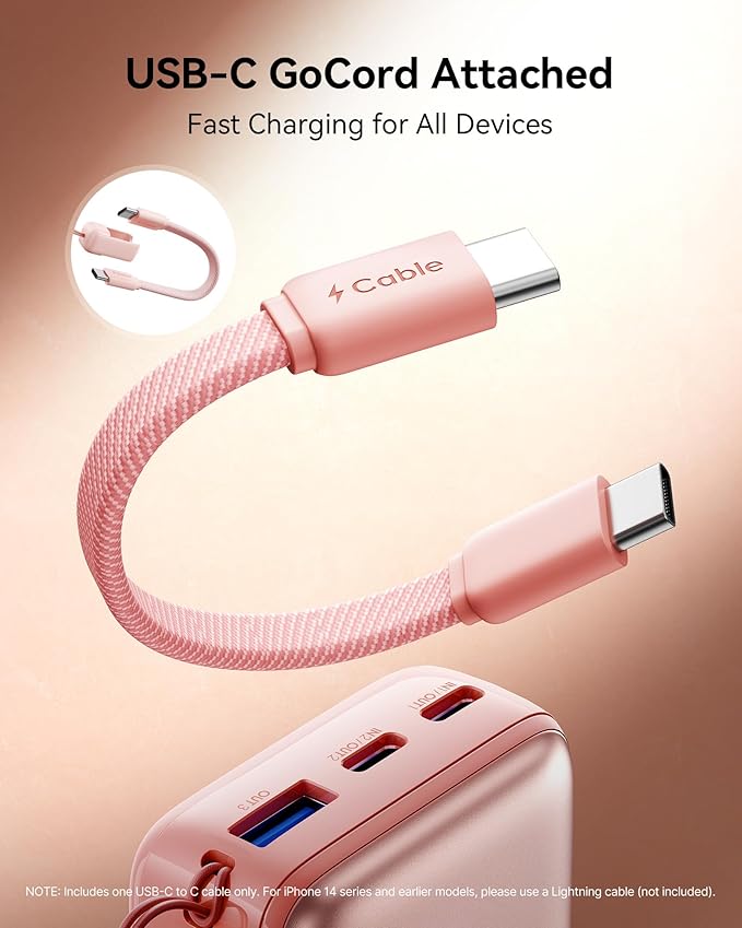 INIU Pocket Size Portable Charger, Ultra Small 10000mAh 45W PD Power Bank, Fast Charging Battery Pack, Travel Essentials Powerbank for iPhone 17 16 Pro Air, Xiaomi 17 Pro Max 16 15 14, Samsung S24 etc