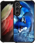 for Samsung Galaxy S23 FE Case, Snowy Mountain Fox Lake Pattern Graphic Design Girl Boy Soft Silicone Hard Acrylic Shock Protection for Samsung Galaxy S23 FE