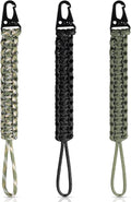 Shappy 3 Pcs Paracord Keychain Weave 550 Paracord 9 Inch Tactical Lanyard Wallet Accessories Camping Fishing Hunting Outdoor