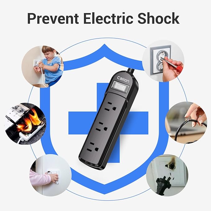 IPX6 Outdoor Power Strip Weatherproof,15 FT SJT16Awg Extension Cord 3 Wide Outlets 1875W Overload Protection, Waterproof Surge Protector for Office,Dorm Room,Patio,Christmas Lights