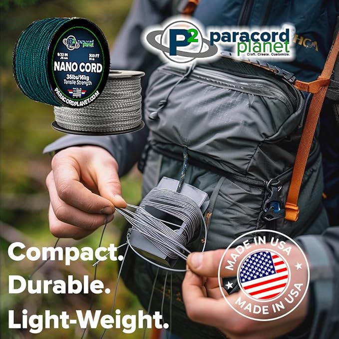 Paracord Planet Nano Cord –Lightweight Nylon Nano Paracord – Great for Arts & Crafts, Home Décor, Camping and More!