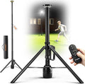 SYLSTAR 360° Rechargeable Work Light with Remote &Telescopic Stand (8.4Ft), 3000LM Ultra Bright, 8000mAh Battery, 3CCT Dimmable, Portable Camping Light for Jobsite Workshop Sports Emergencies(Black)