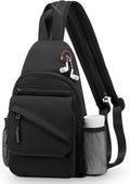 Crossbody Bag Casual Sling Bag for Men, Convertible Backpack, 3-in-1 Anti-Theft Shoulder Bag Trendy Daypack for Travel,Large, Black