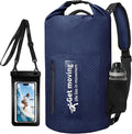 BKNOOU Dry Bag Waterproof Backpack for Women Men, 10L/20L Roll Top Dry Bags for Kayaking Waterproof Bag for Travel, Boating, Beach, Camping, Hiking & Rafting, Dry Storage Bag with Phone Pouch