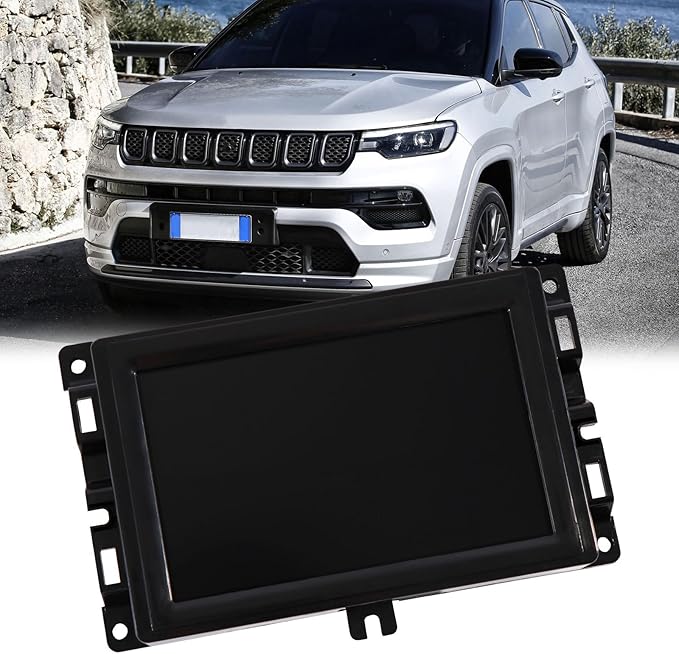7" Uconnect Touch Screen Display Compatible with 2017 2018 2019 2020 Jeep Compass # TDO-WXGA0700K00057-V1 TDO-WXGA0700K00033-V2 with Bracket(No 8.4'')