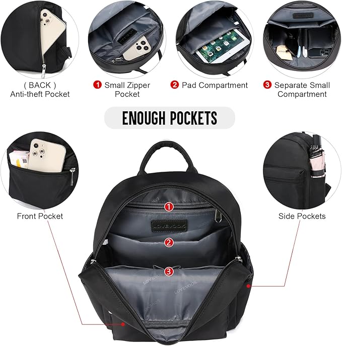 LOVEVOOK Mini Backpack for Women Light Weight Small Waterproof Backpack Purses Daily Backpack… | Light Weight
